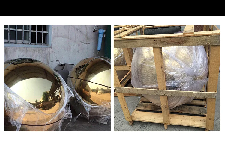 Quả cầu inox rỗng trang trí